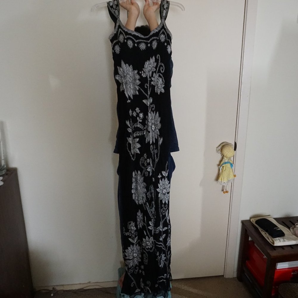 Black Adrianna Papell Evening Gown